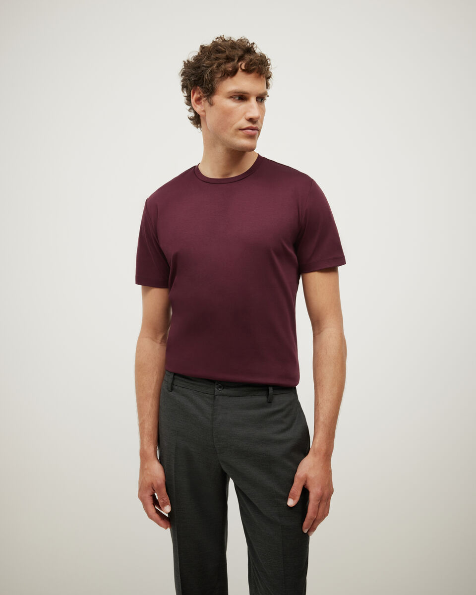 Slim Travel Tee, Burgundy, hi-res